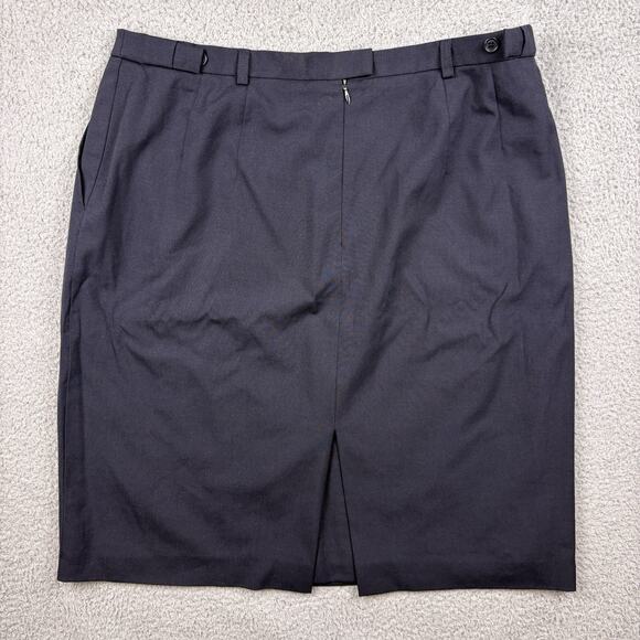 VTG Lufthansa X Strenesse Flight Attendant Uniform pencil Skirt Womens 12 Black - Picture 1 of 13